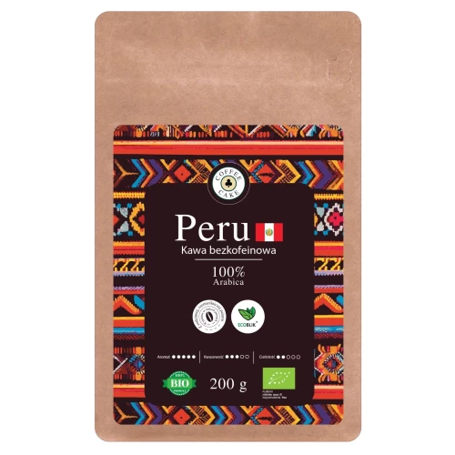 EcoBlik - Kawa ziarnista ekologiczna PERU bezkofeinowa - 200g